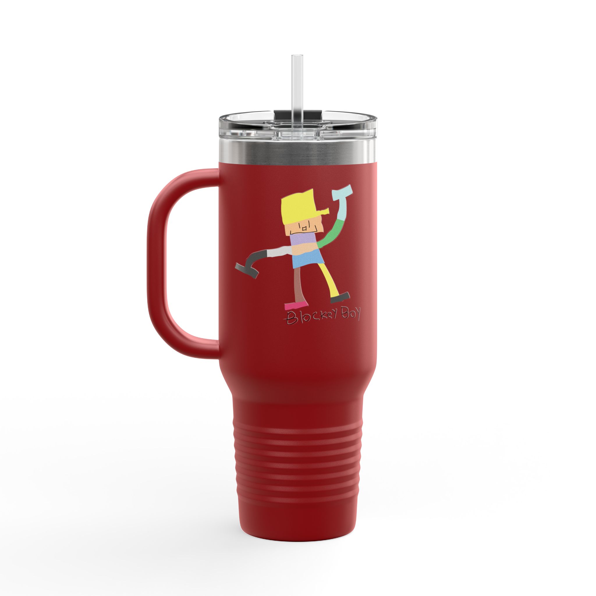 Blockey Boy Insulated Travel Mug - Image 5