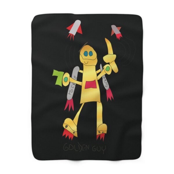 Golden Guy Sherpa Fleece Blanket