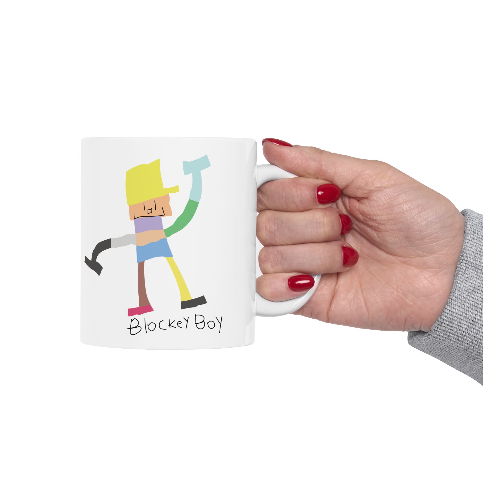 Blockey Boy Ceramic Mug - Image 3