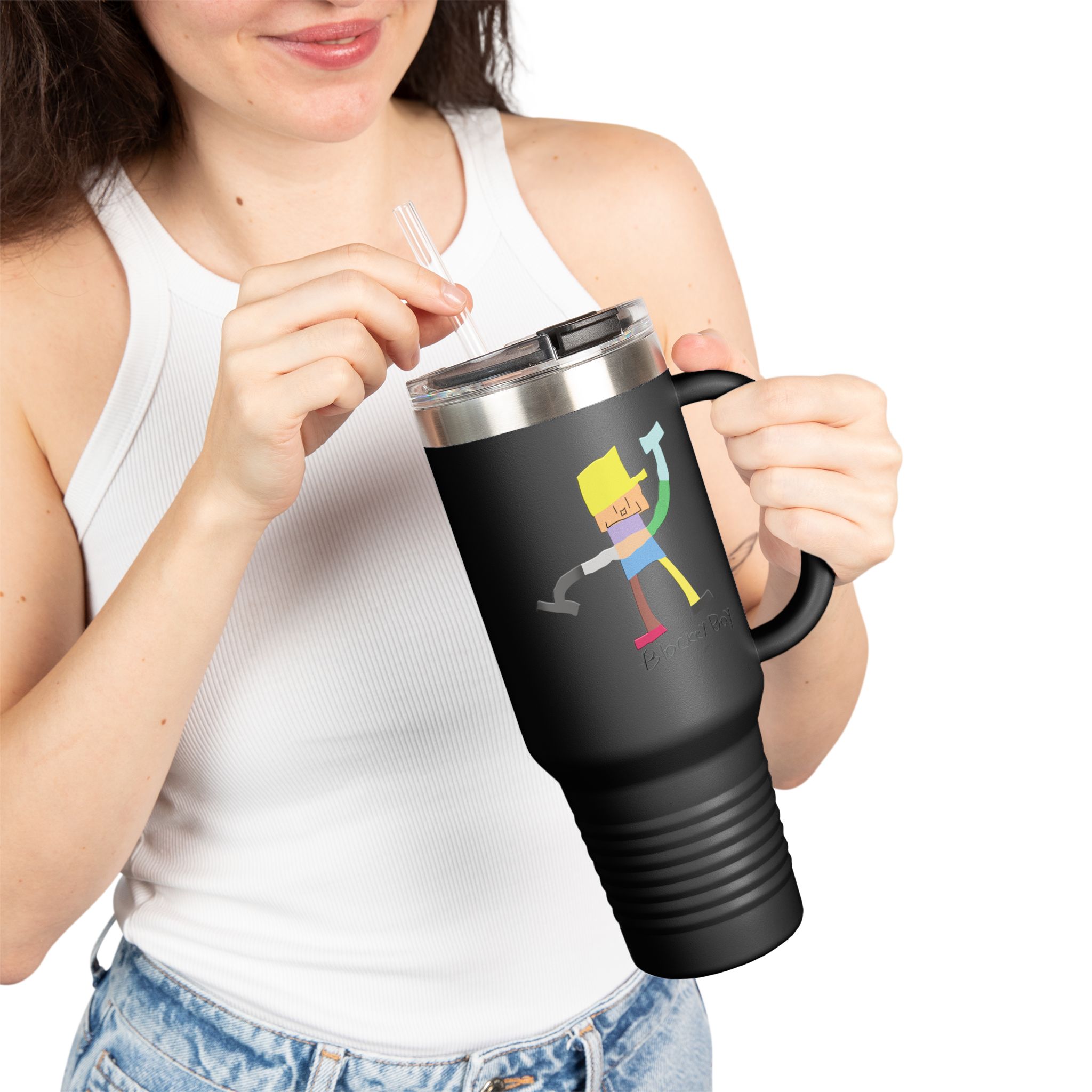 Blockey Boy Insulated Travel Mug - Image 9