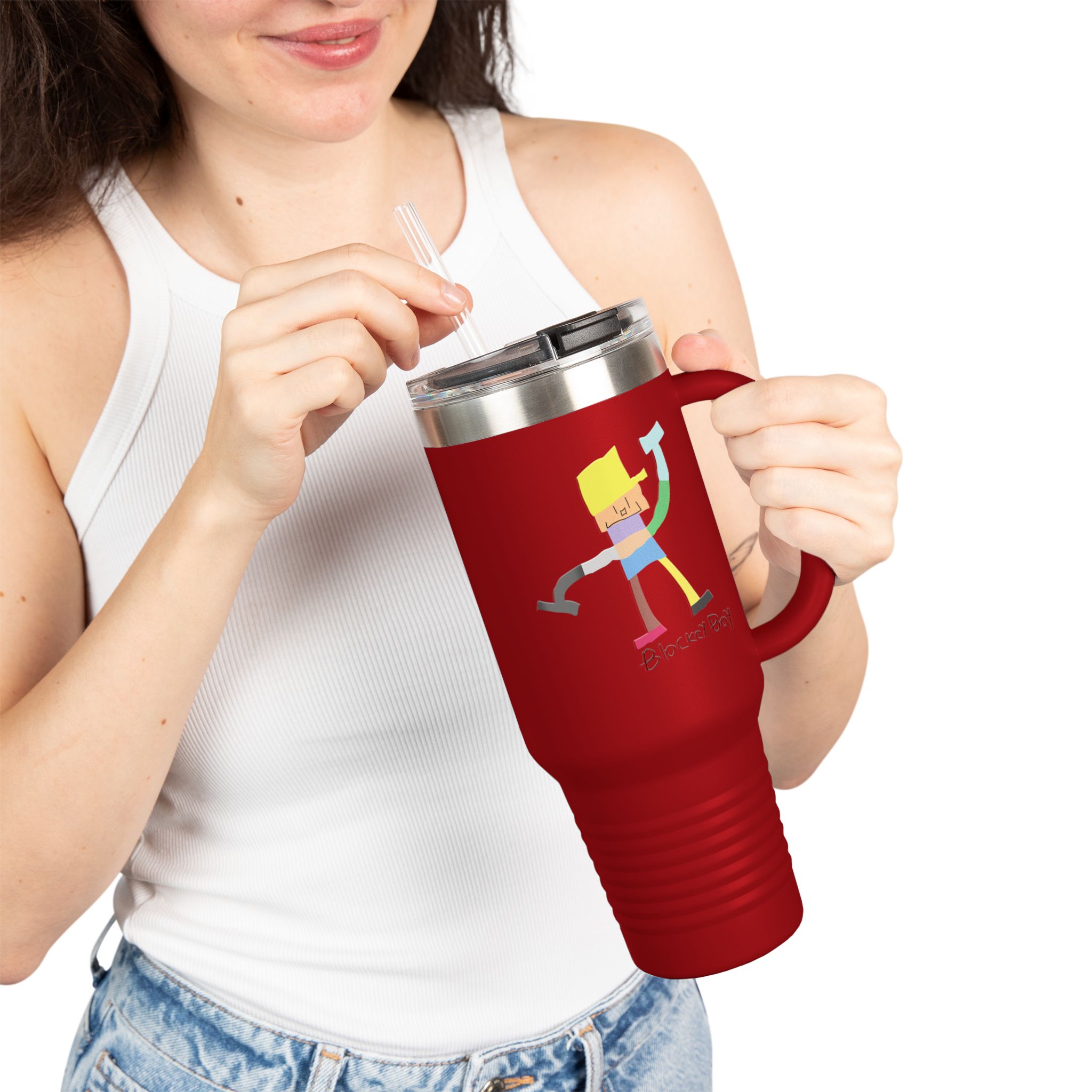 Blockey Boy Insulated Travel Mug - Image 6