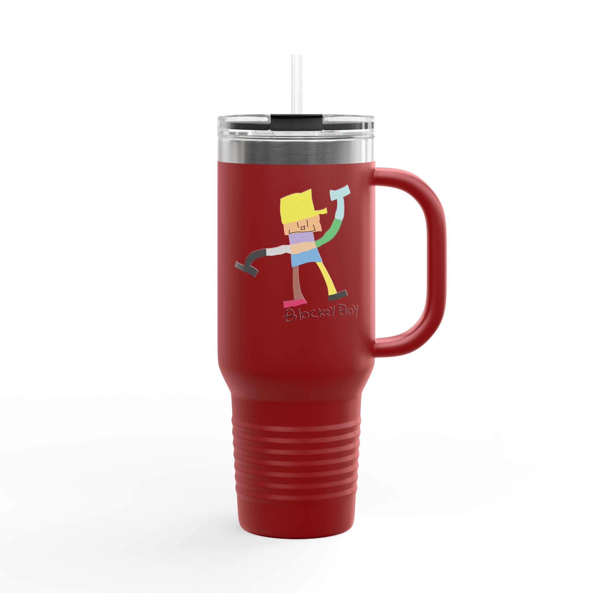 Blockey Boy Insulated Travel Mug - Image 4