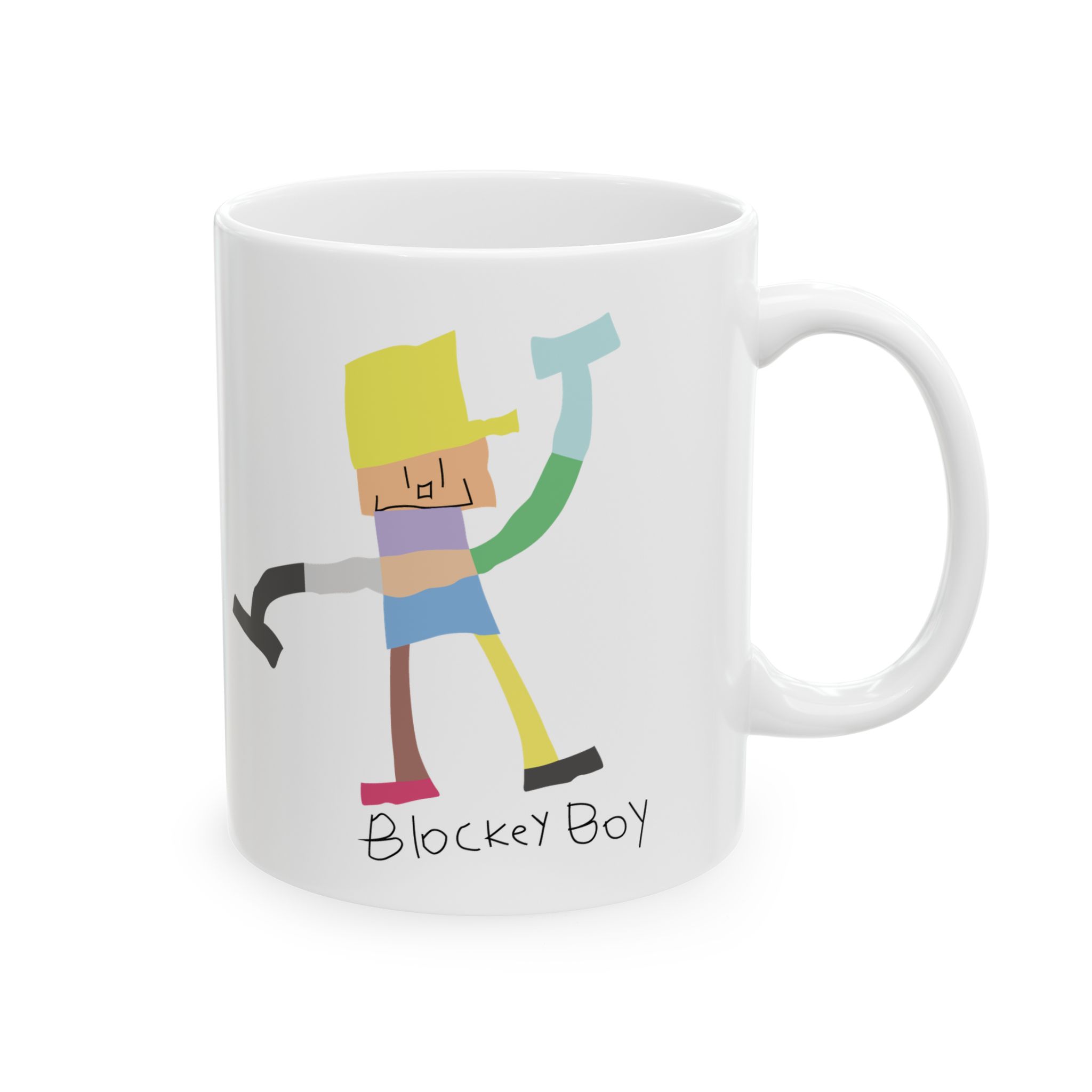 Blockey Boy Ceramic Mug - Image 2