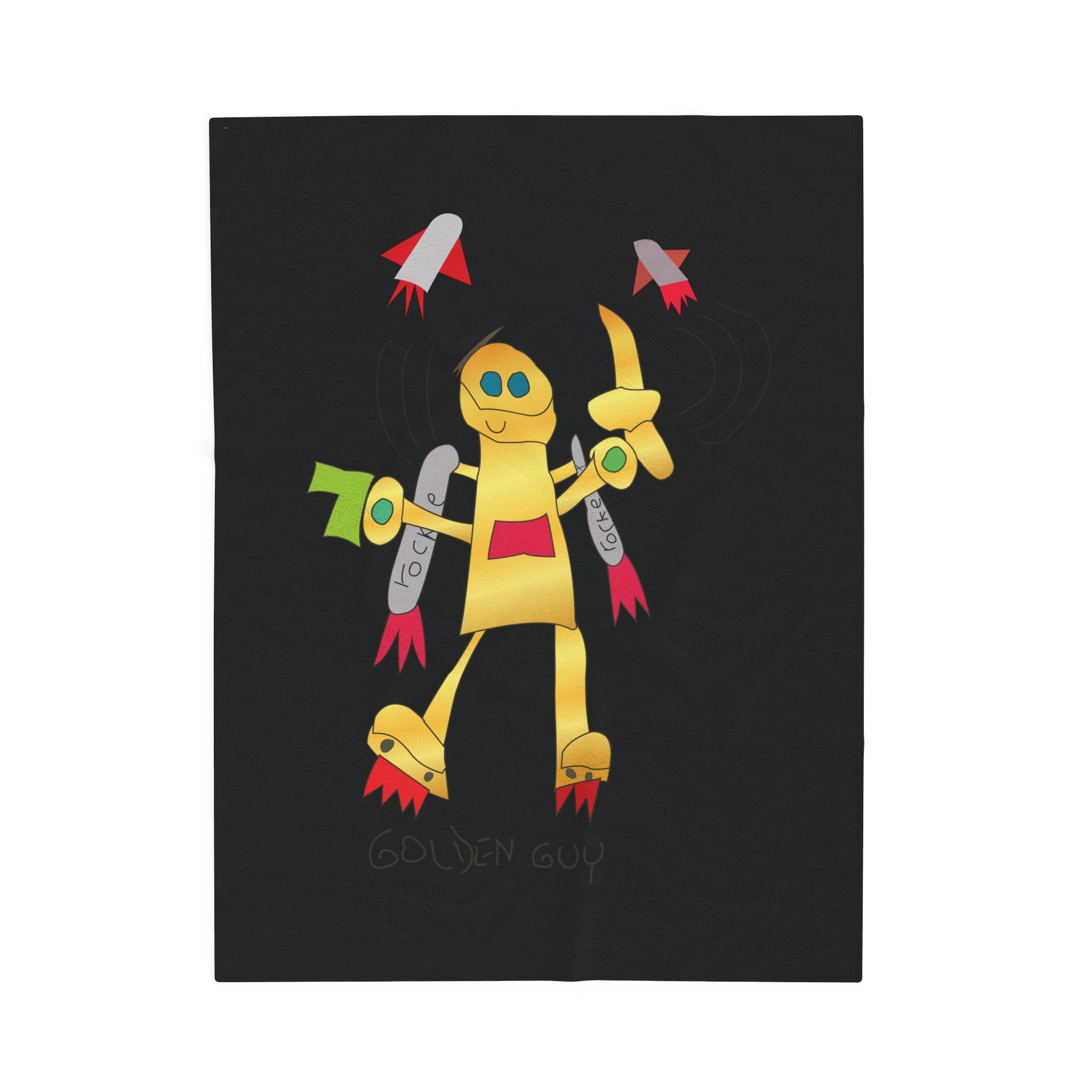 Golden Guy Velveteen Plush Blanket - Image 7